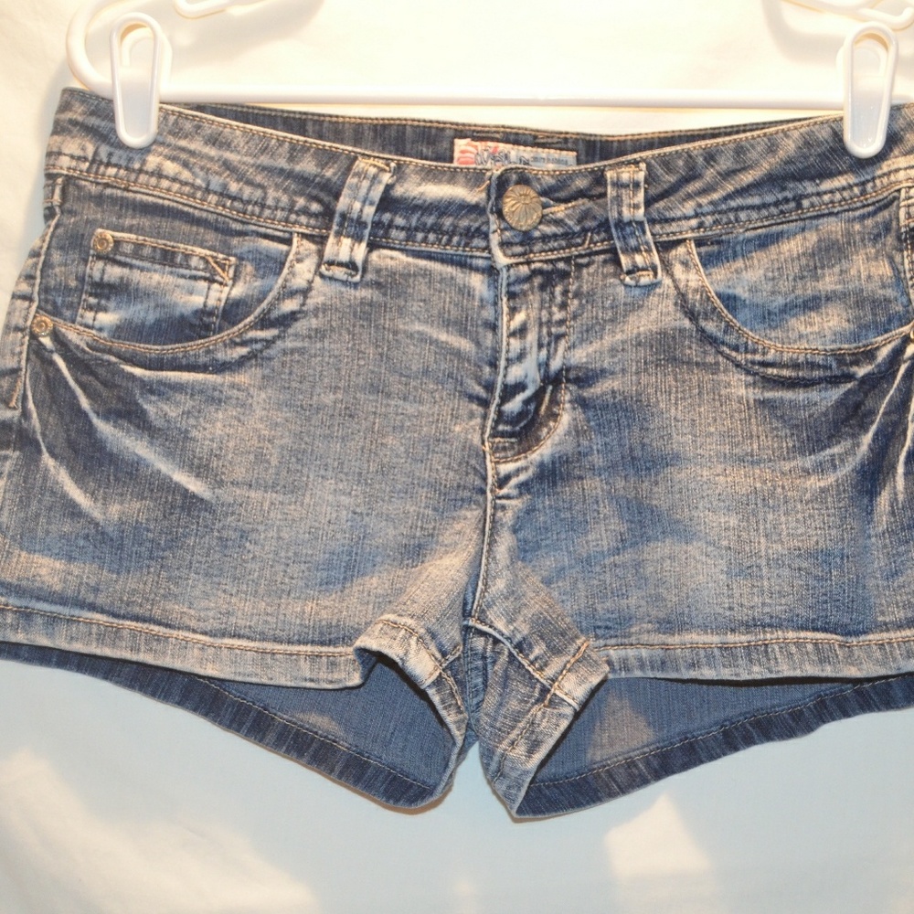 Denim short shorts